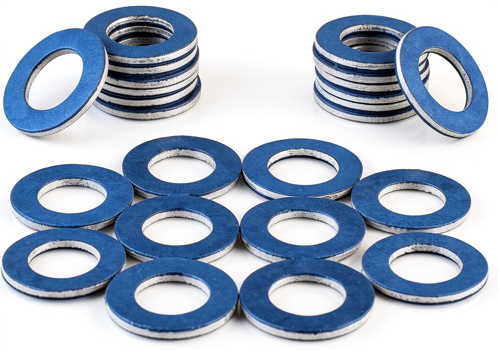 Installing aluminum oil drain plug gasket on a Toyota engine