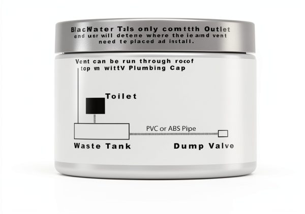 RV Black Water Tank Class A Customs 24 Gallon MDPE-5