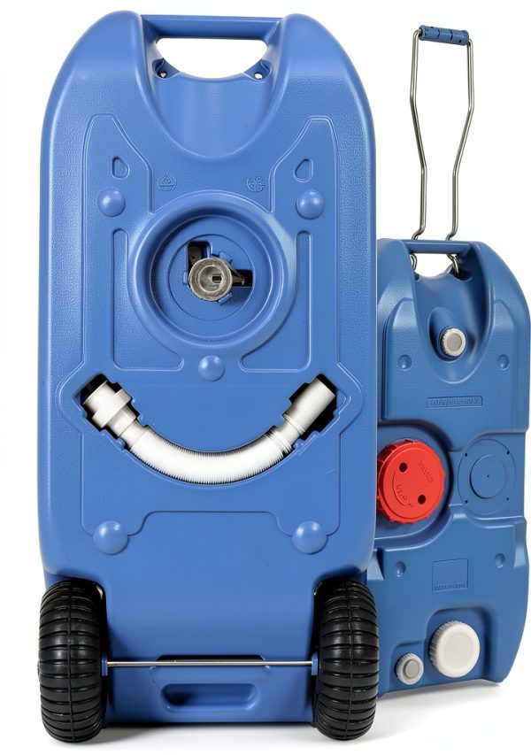 Portable Water Tank YITAMOTOR RV Black 10.57 Gallon Square Blue-0