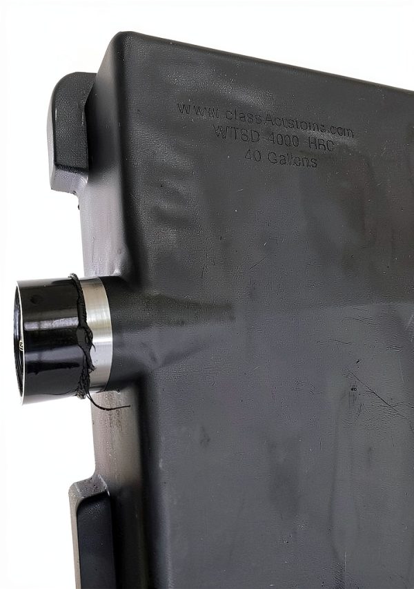 40 Gallon RV Waste Water Tank by Class A Customs Black MDPE Cylinder-4