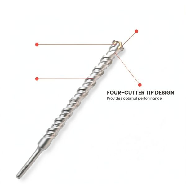 Torxero 1-1/8" X 36in SDS MAX Carbide Masonry Drill Bit for Concrete-5