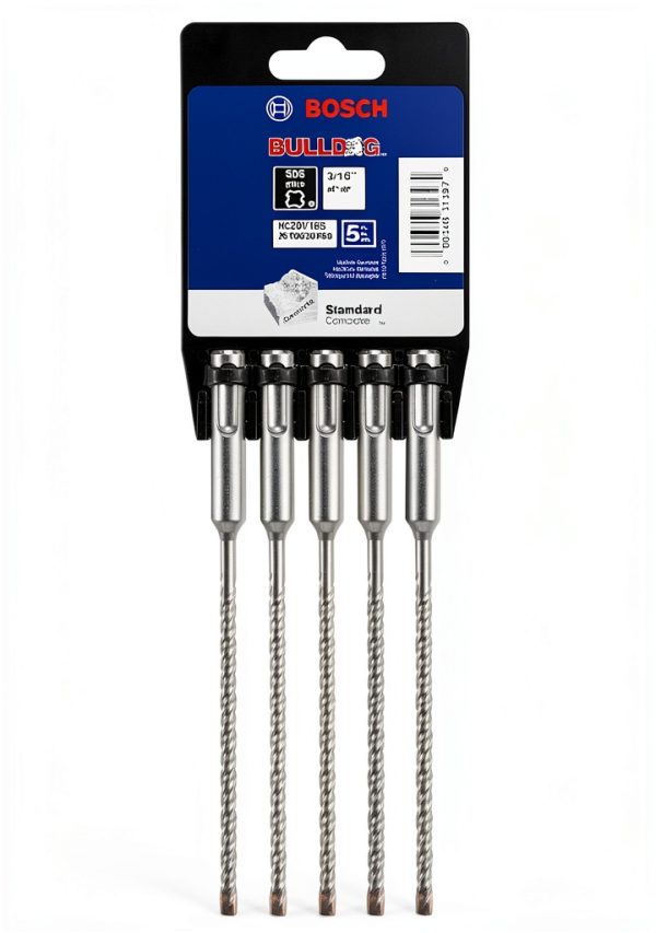 Bosch HC2011B5 5-Piece SDS-Plus Rotary Hammer Bits, Carbide, 3/16 in-2