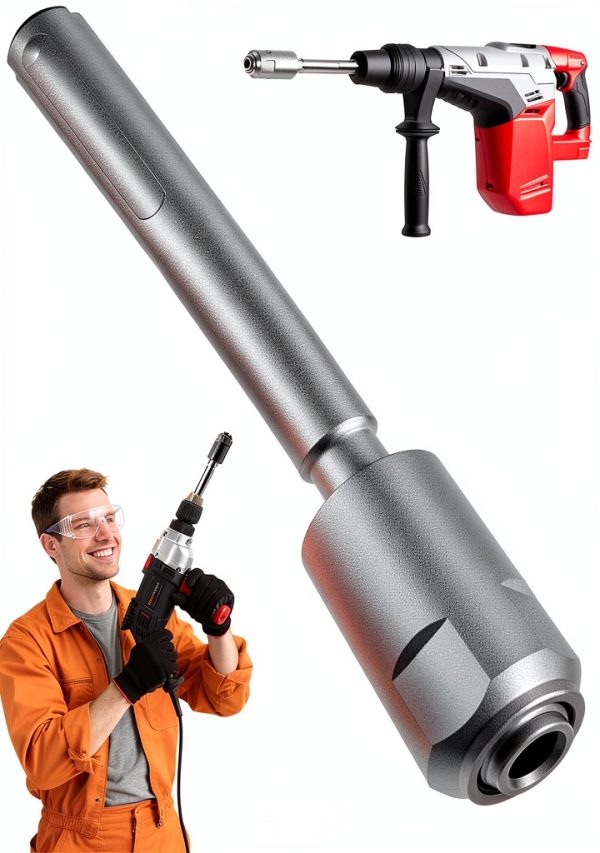 SDS Max to SDS Plus Adapter, 40 Chrome Steel Rotary Hammer Drill Bit Adapter - Converter Shank for SDS-Max to SDS-Plus Tools, Professional Drill Bit Extension-0