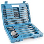 17pcs SDS Plus Concrete Masonry Drill Bits and Chisels Set with-0