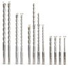 17-Piece SDS Plus Rotary Hammer Drill Bits and Chisel Set, YG8C Carbide Tips, SDS Plus Bits, Masonry Drill Bit Set for Concrete, Brick and Stone, with Storage Case, Ideal Tool for DIY, Home-1