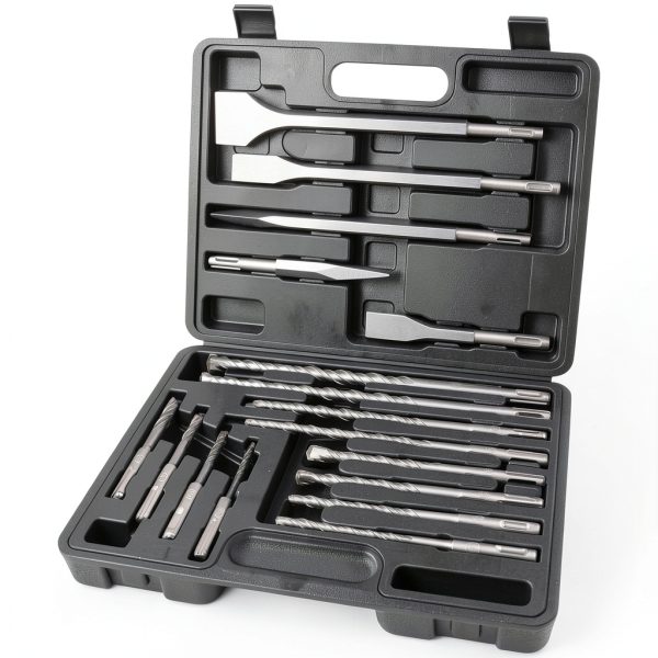 Rotary Hammer Drill Bits Gickbusus 17-Piece SDS Plus with Carbide Tips-0
