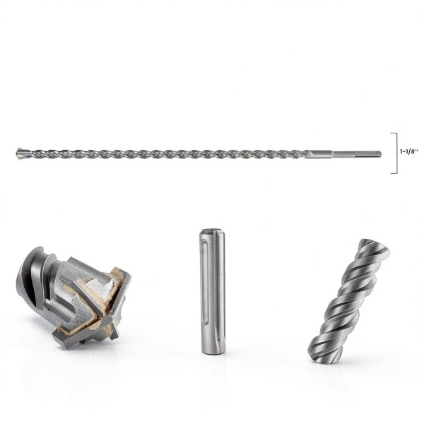 Torxero 1-1/8" X 36in SDS MAX Carbide Masonry Drill Bit for Concrete-2
